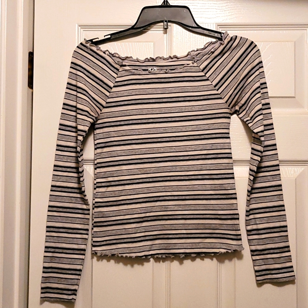 Justice long sleeve striped shirt size 14-16